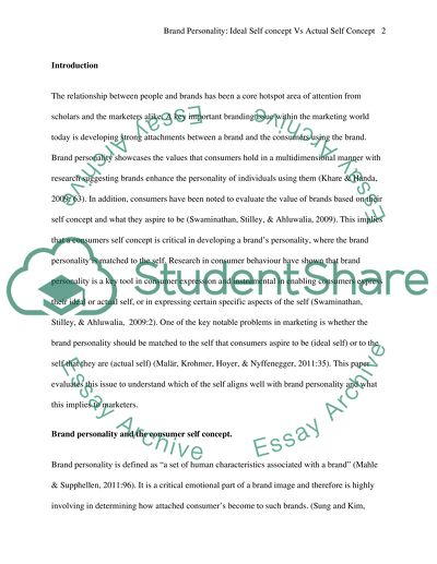 Ideal Self Concept versus Actual Self Concept