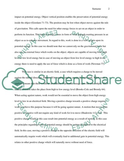 Energy and potential