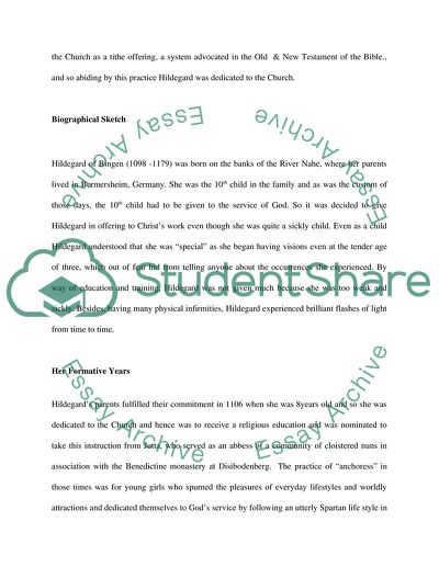 The Catholic Church Approving and Accepting Hildegards Position