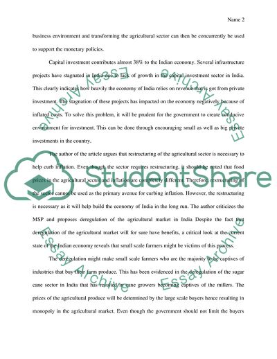 Food for Thought for Modis Inflation Problems by Joseph Mathew