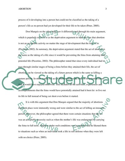 Abortion and Its Ethicality