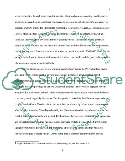 Chavin cultural and ceramic influence on the Moche