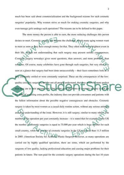 Problems with Cosmetic Surgery