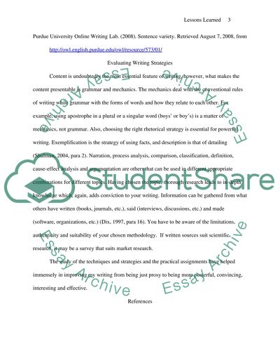Lessons Learned on Academic Writing
