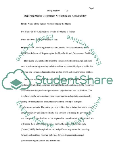 Government Accounting and Accountability