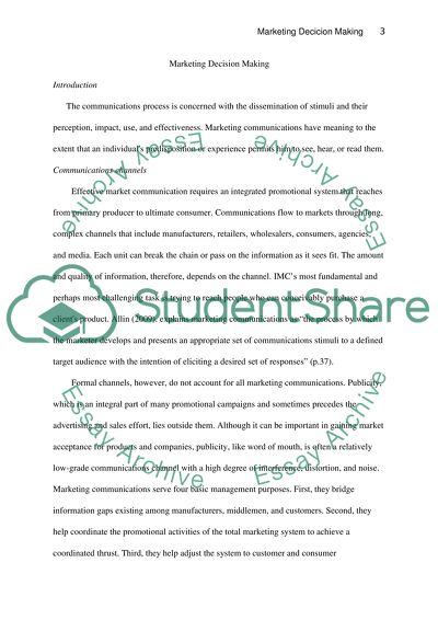 Marketing Decision Making