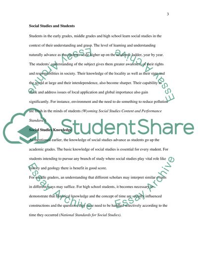 Social Studies Standards