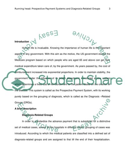 Prospective Payment Systems and Diagnosis-Related Groups