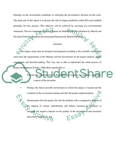 Impact Prediction within EIA