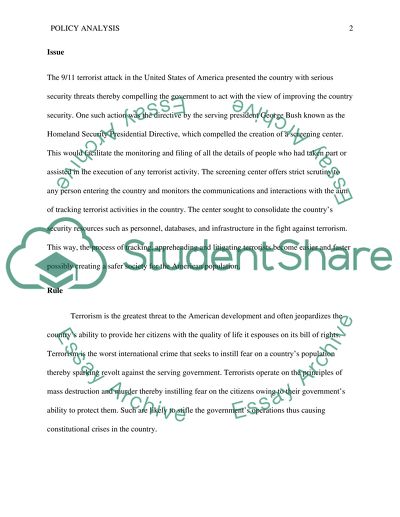 Terrorism as the Greatest Threat to American Development