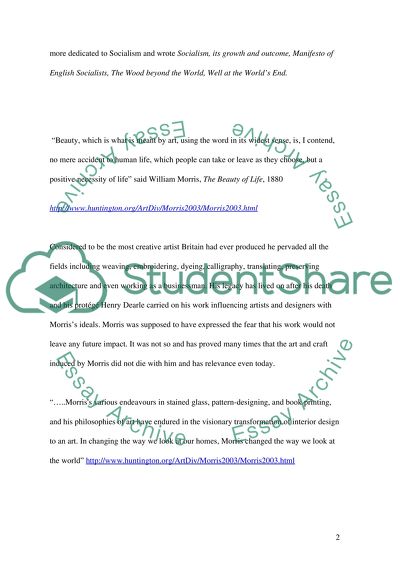 Do William Morris Ideas, and Influences on Arts Crafts Have Any Relevance Today