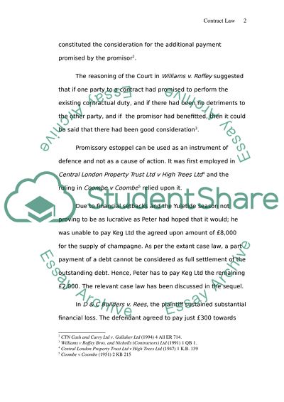 Consideration in Contracts on Example of Trials