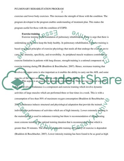 Pulmonary Rehabilitation Program