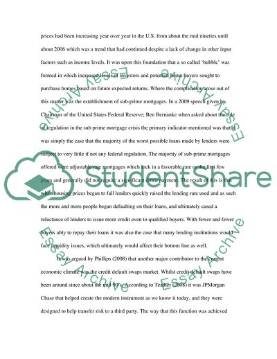 The Financial Crisis