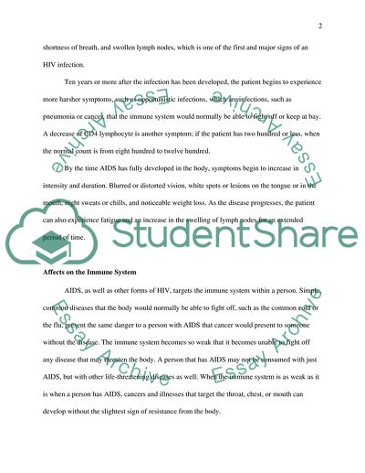 AIDS: Effects on the Immune System