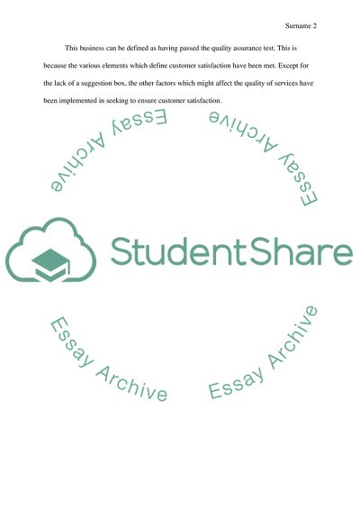 Dimensions of Service Quality