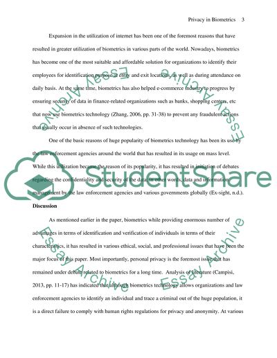 Privacy in Biometrics