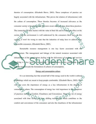 How Do Infrastructures Shape Cultures of Consumption