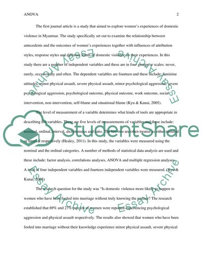Analysis of Domestic Violence Articles Using ANOVA