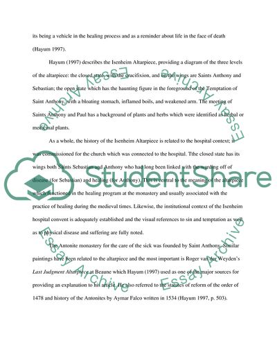 To What Extent Does the Original Context of the Isenheim Altarpiece Explain Its Imagery