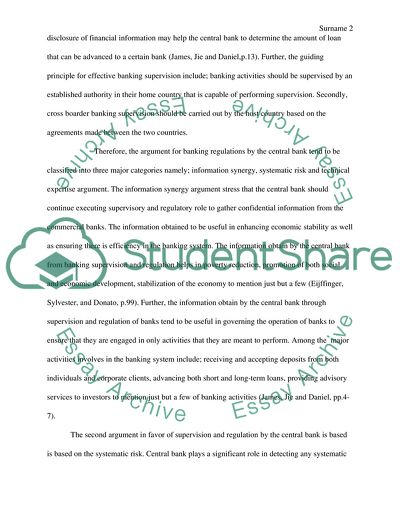 Comparative Banking in the USA