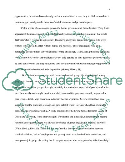 The Underclass and Group Offending