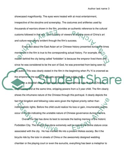 Film Analysis: The Last Emperor (1987)