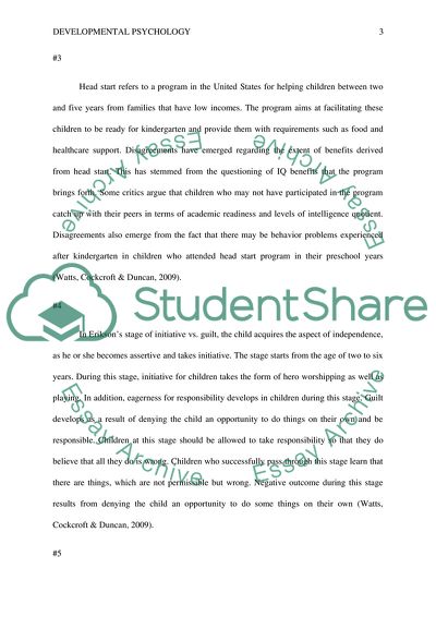 Developmental Psychology