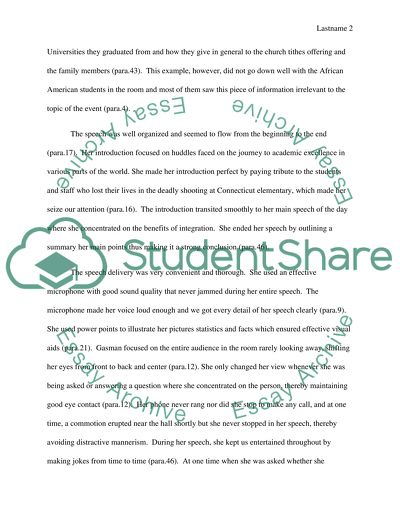 The Contents of Professor Gasmans Speech