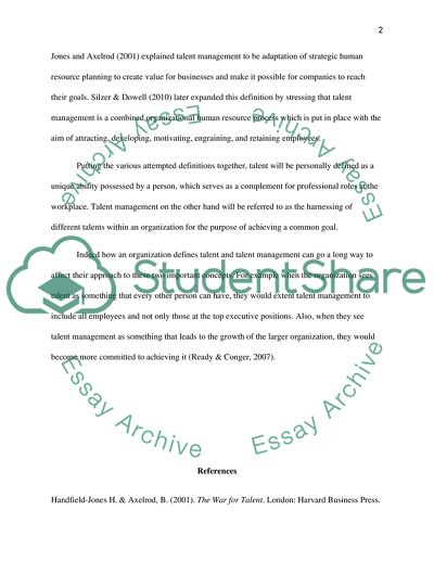 Discussion: Evolution of Talent Management