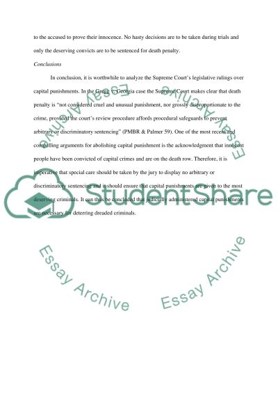 Argumentative essay of capital punishment