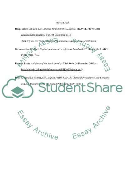 Argumentative essay of capital punishment