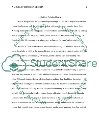 A model of Christian charity