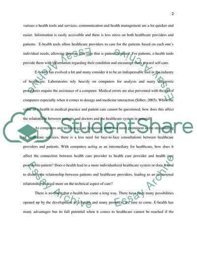 How Will E-health Affect Patient Participation in the Clinic