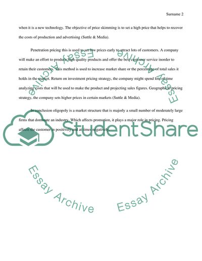 Role Of Market Structure For Oligopolies