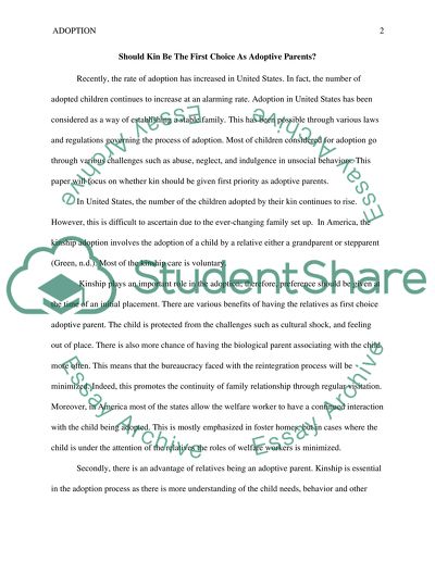 Should kin be the first choice as adoptive parents