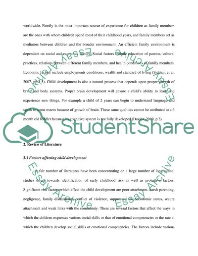 Factors Influencing Childrens Development