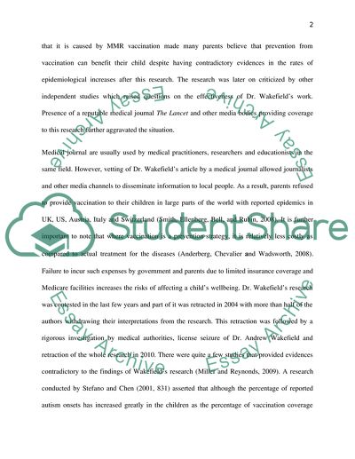 Dr. Wakefields Research & Role Played by Media