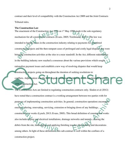 Analysis of Construction Contract Law of the United Kingdom