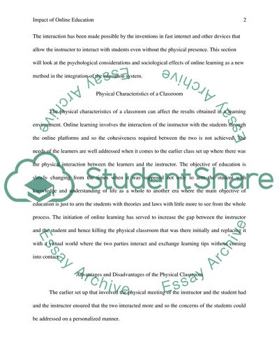 Online Learning: Psychological Considerations and Sociological Effects