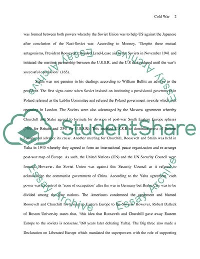 Which former ally, the U.S. or the U.S.S.R., was most at fault for the Cold War