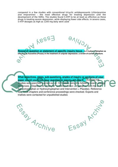 Treatment of Unipolar Depression