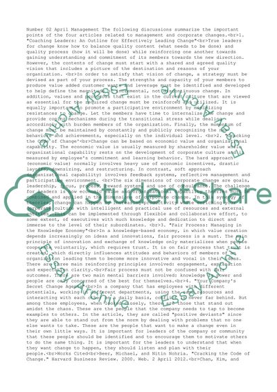 Read Articles and point out important points