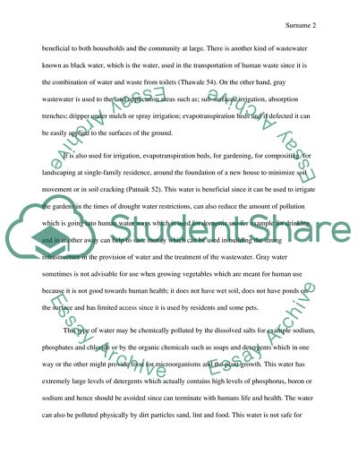 Sewage Wastewater Treatment-Gray Water Treatment