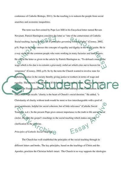 Catholic Social Teaching and Its Interpretation by the Liberation Theologians