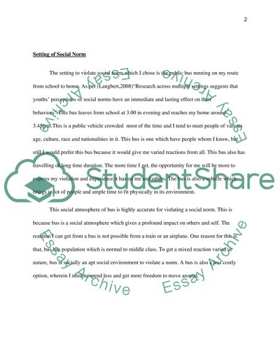 Norm Violation Assignment Essay Example Topics And Well Written Norm Violation Assignment Persuasive Essay Examples High School also Help Starting A Business Plan English Essay Writing Examples