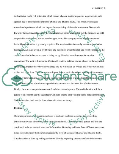 Auditors Risks and Errors