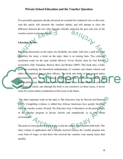 Private School Education