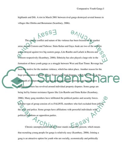 Comparative Youth Gangs