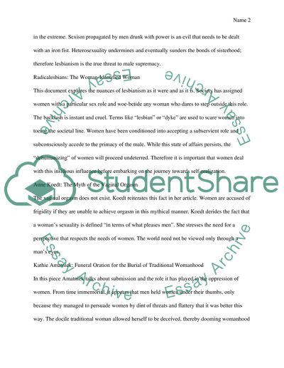 Sexuality and Lesbian Feminism